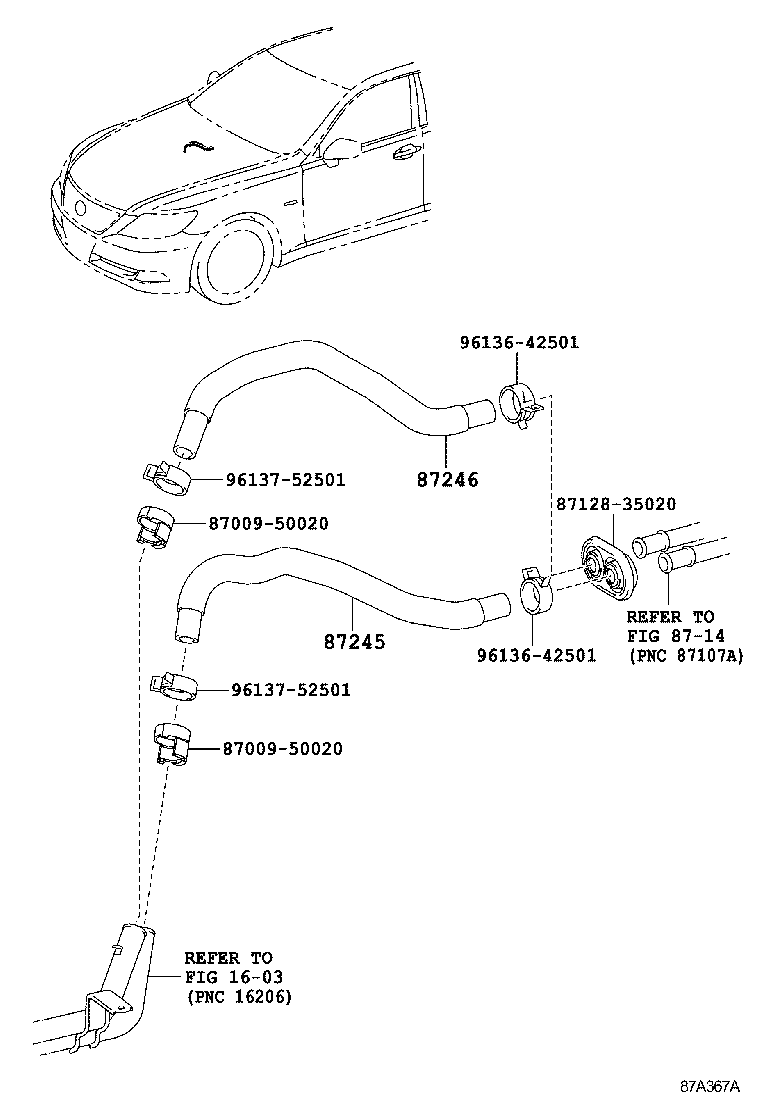  LS460 460L |  HEATING AIR CONDITIONING WATER PIPING