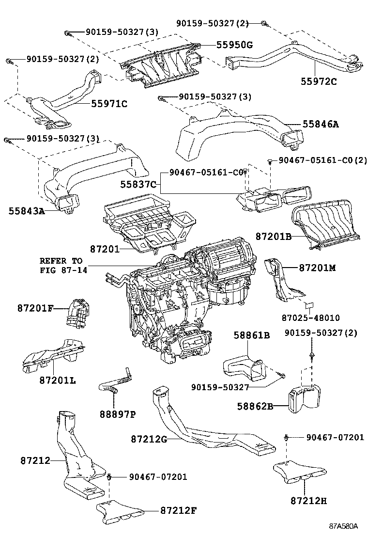  RX350 450H |  HEATING AIR CONDITIONING CONTROL AIR DUCT