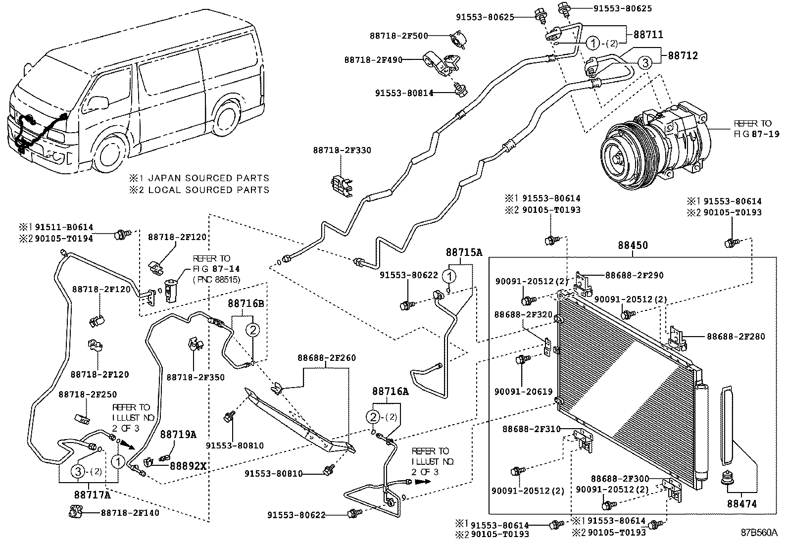  HIACE |  HEATING AIR CONDITIONING COOLER PIPING