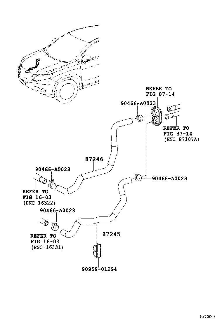  RX350 450H |  HEATING AIR CONDITIONING WATER PIPING