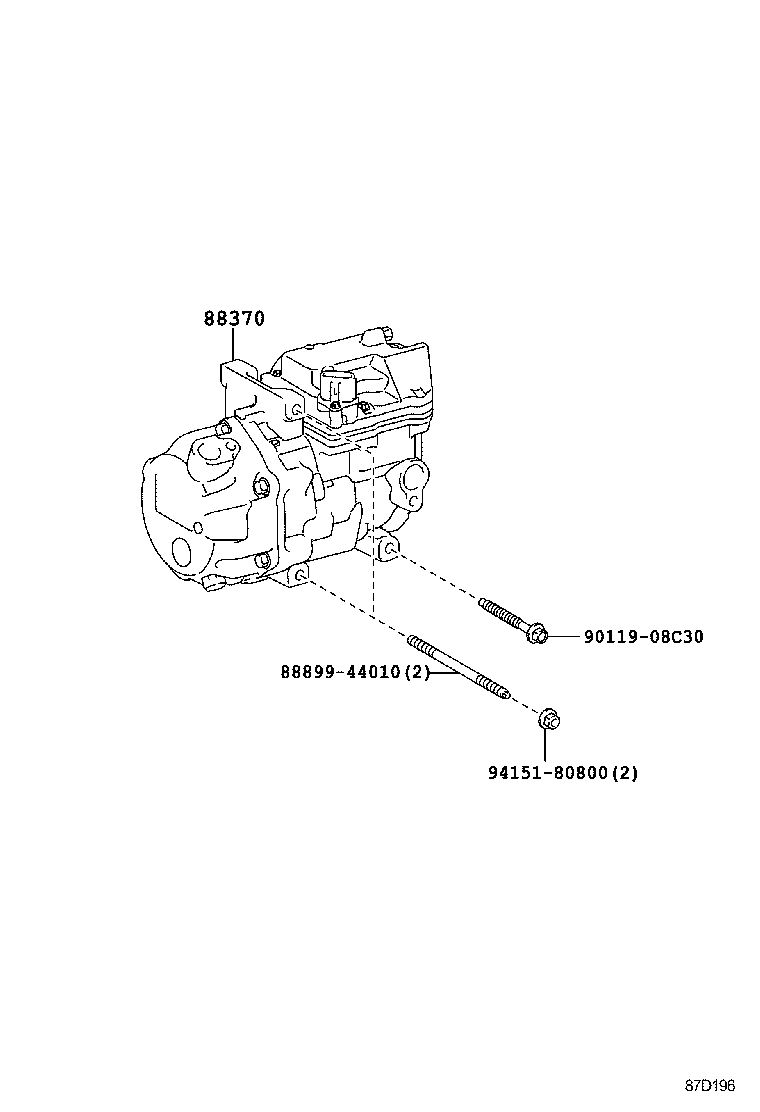  SCION IQ EV |  HEATING AIR CONDITIONING COMPRESSOR