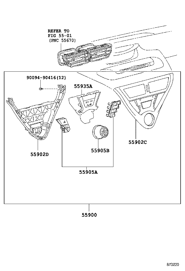  SCION IQ EV |  HEATING AIR CONDITIONING CONTROL AIR DUCT