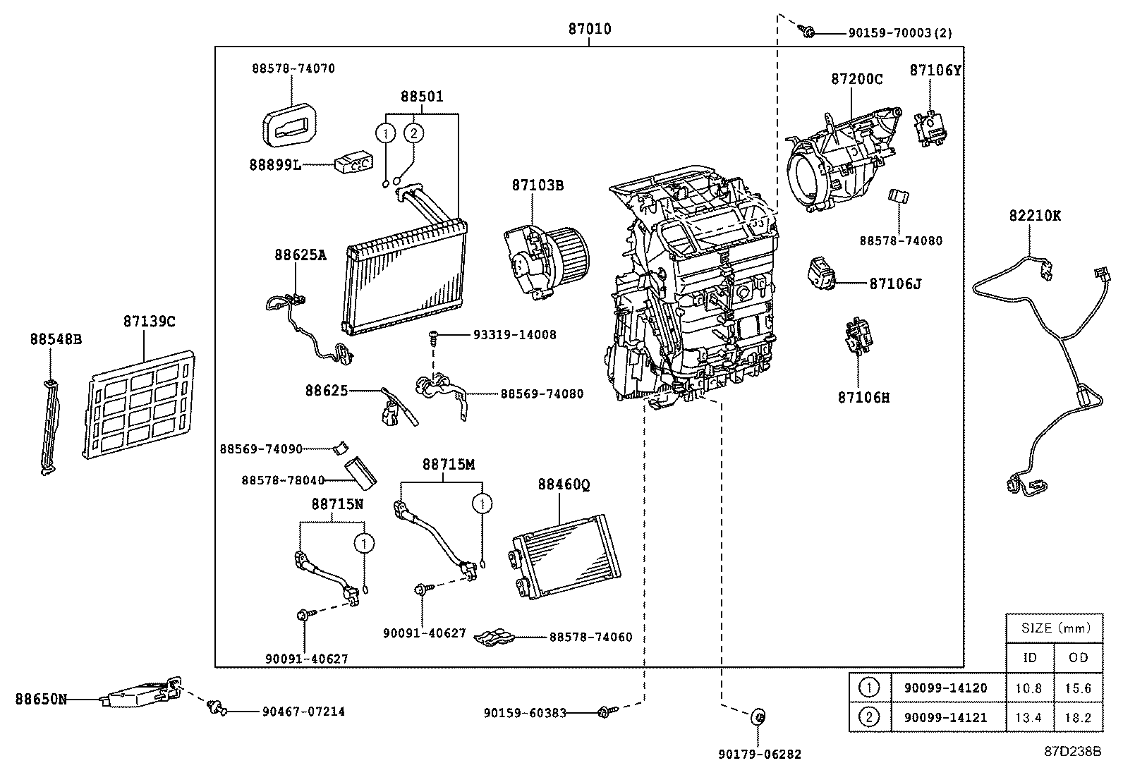  SCION IQ EV |  HEATING AIR CONDITIONING COOLER UNIT