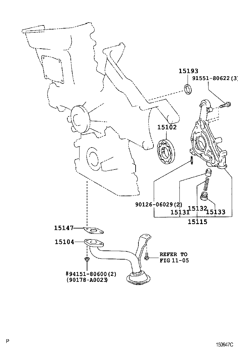  RX330 350 NAP |  ENGINE OIL PUMP