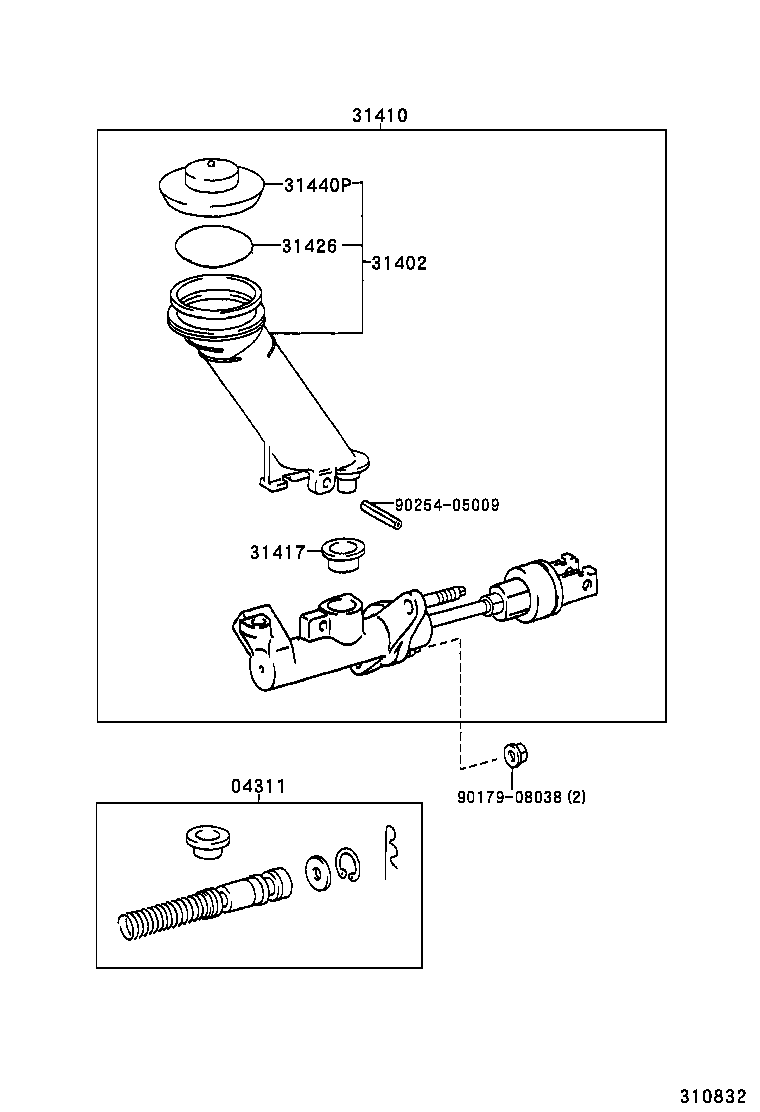  SOLARA |  CLUTCH MASTER CYLINDER