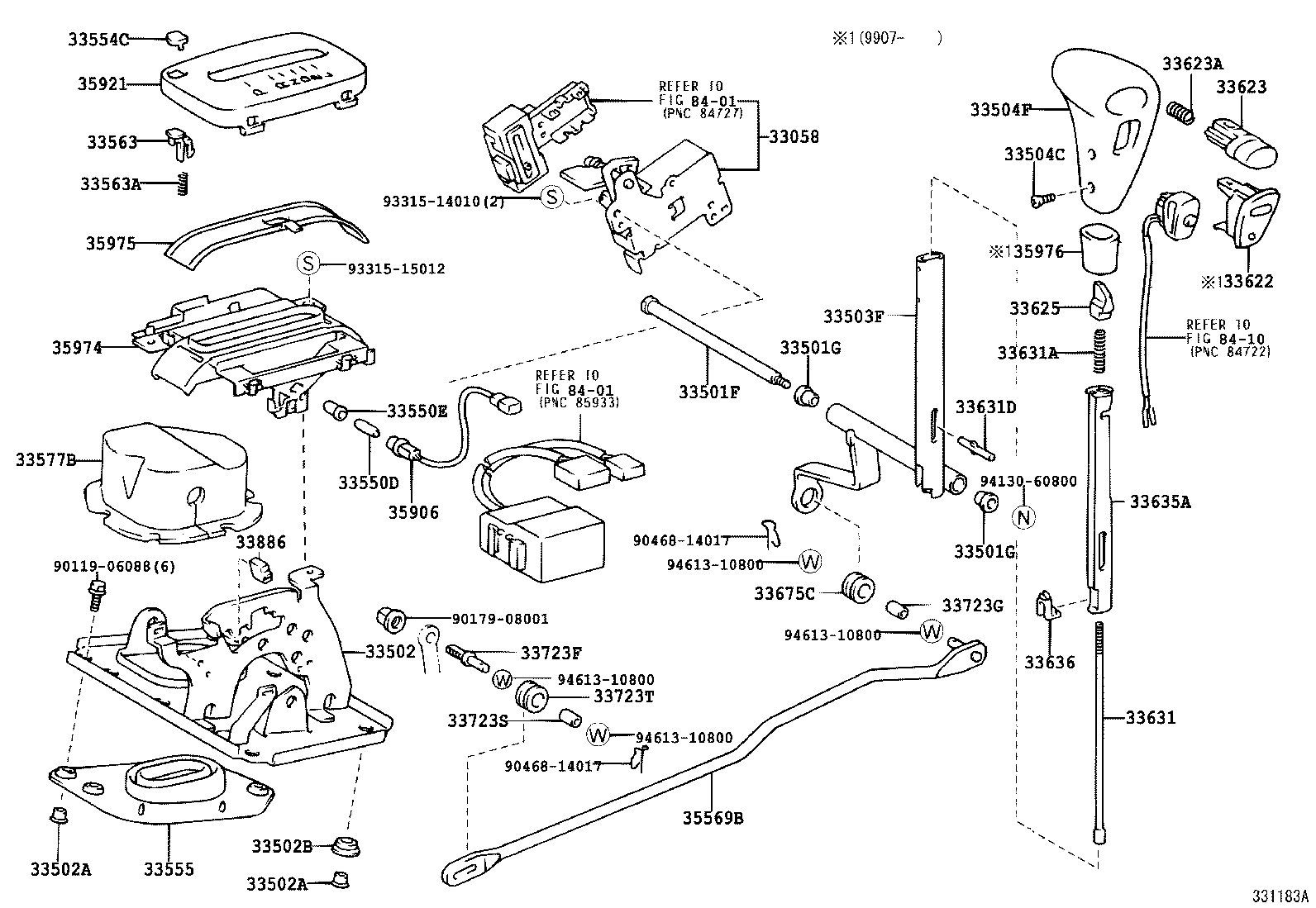  LX470 |  SHIFT LEVER RETAINER