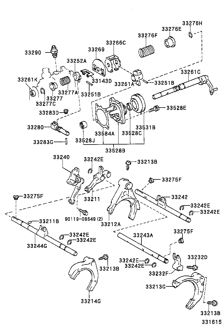  CAMRY NAP |  GEAR SHIFT FORK LEVER SHAFT MTM
