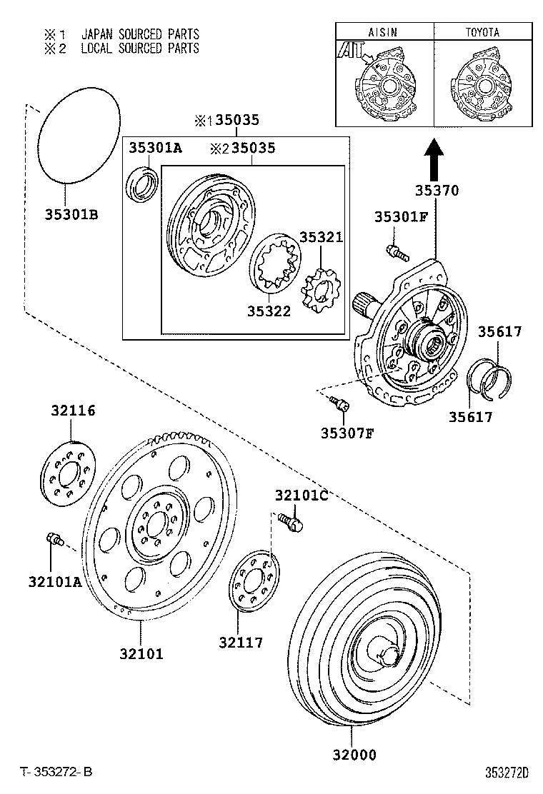  SOLARA |  TORQUE CONVERTER FRONT OIL PUMP CHAIN ATM