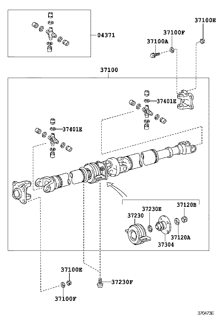  TUNDRA |  PROPELLER SHAFT UNIVERSAL JOINT