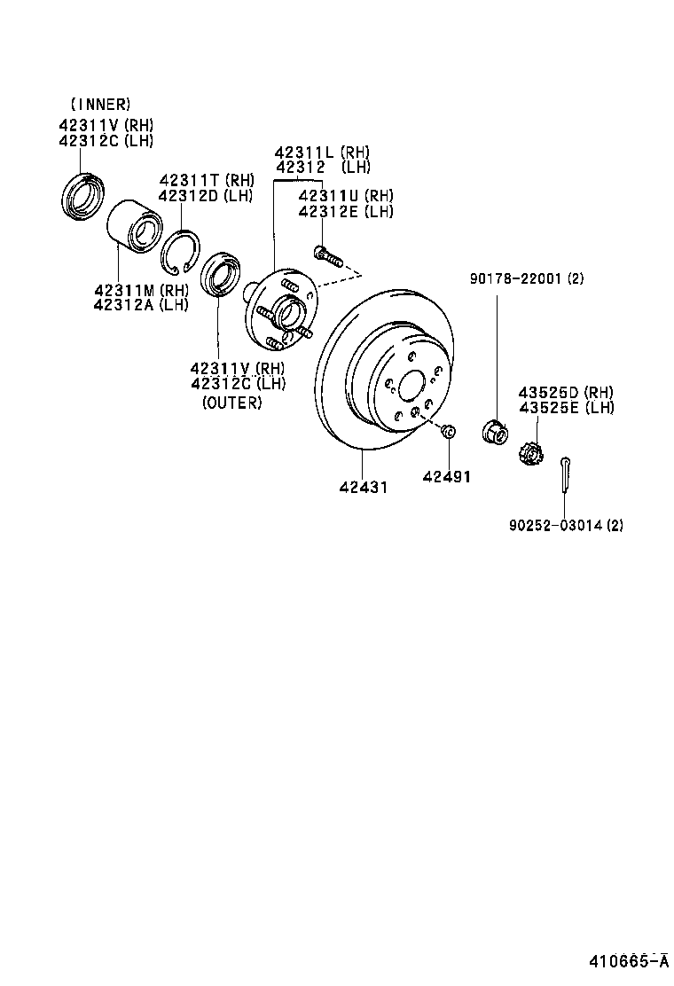  RX300 |  REAR AXLE SHAFT HUB