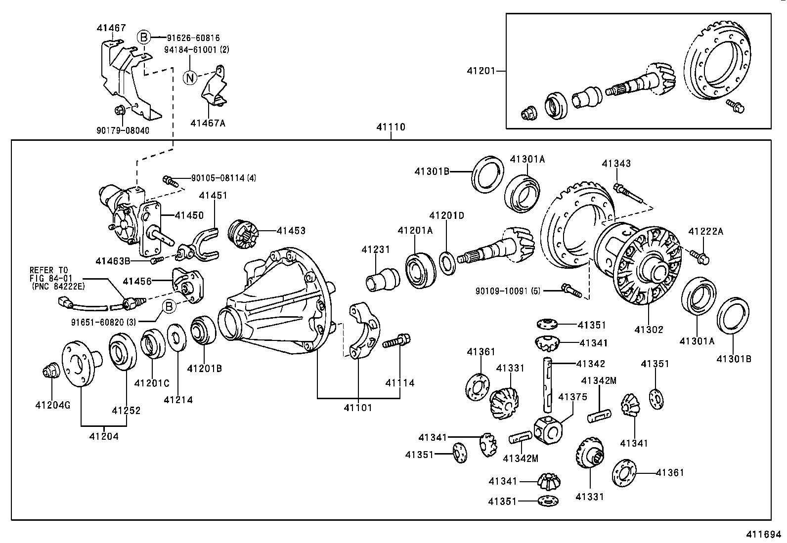  LX470 |  REAR AXLE HOUSING DIFFERENTIAL