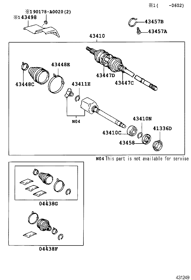  RX330 350 NAP |  FRONT DRIVE SHAFT