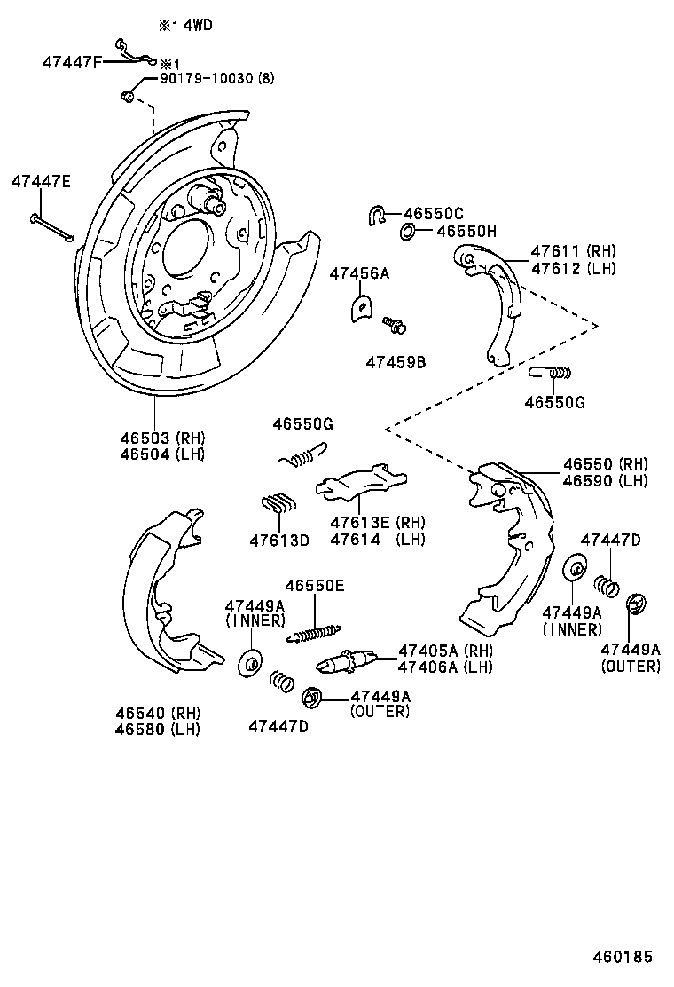  RX300 |  PARKING BRAKE CABLE