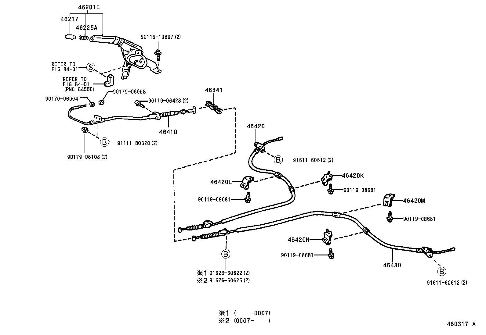  IS300 |  PARKING BRAKE CABLE