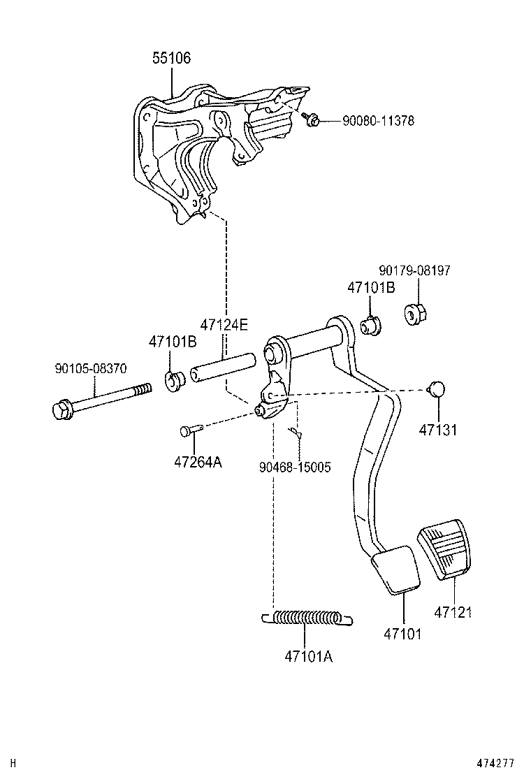  TUNDRA |  BRAKE PEDAL BRACKET