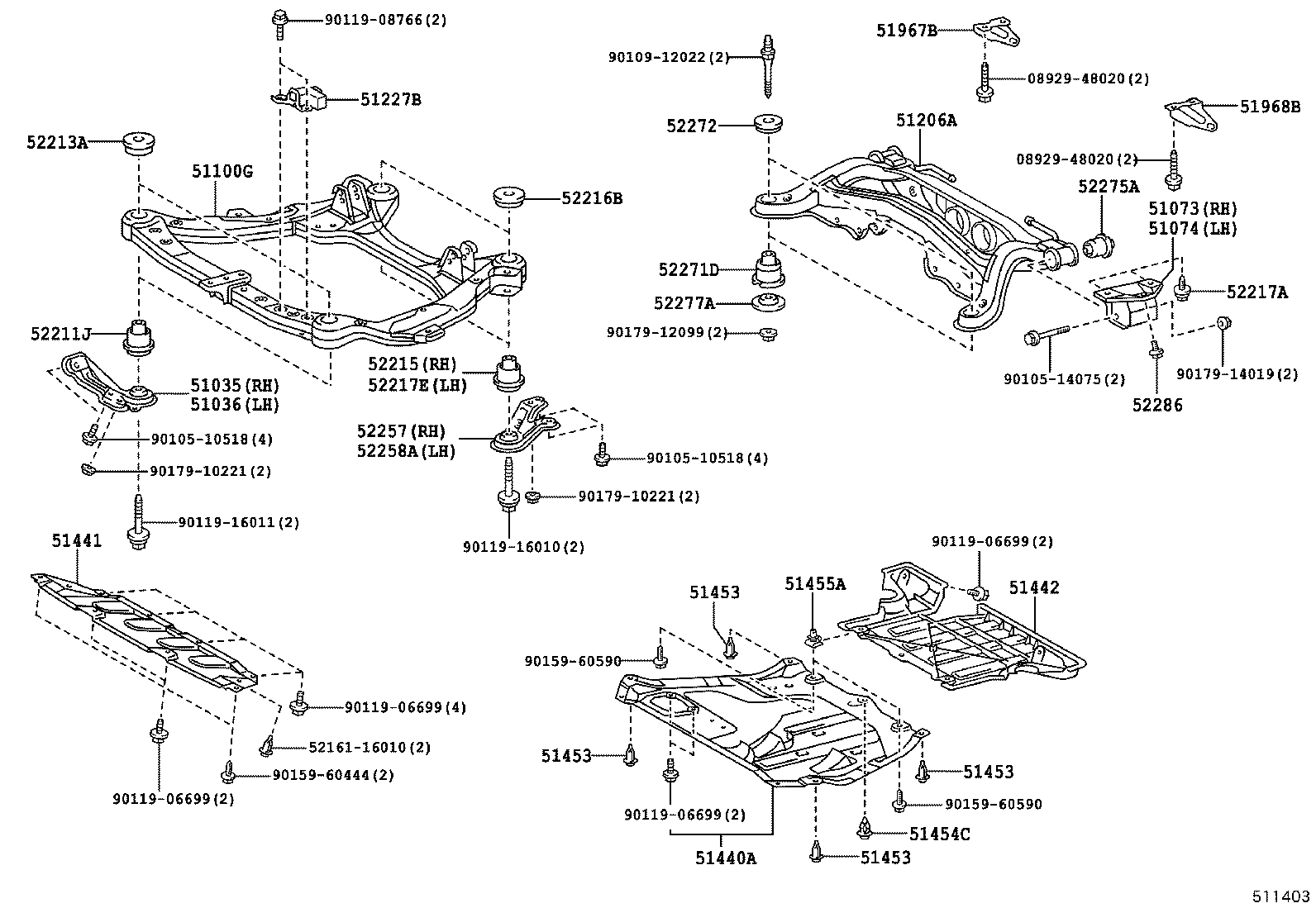  RX330 350 JPP |  SUSPENSION CROSSMEMBER UNDER COVER