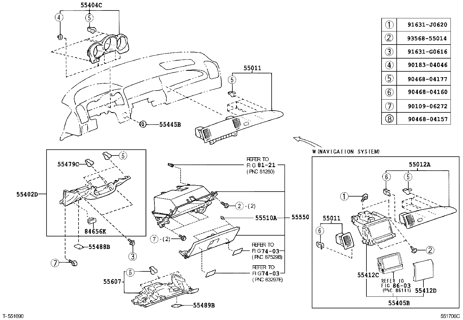  SC430 |  INSTRUMENT PANEL GLOVE COMPARTMENT