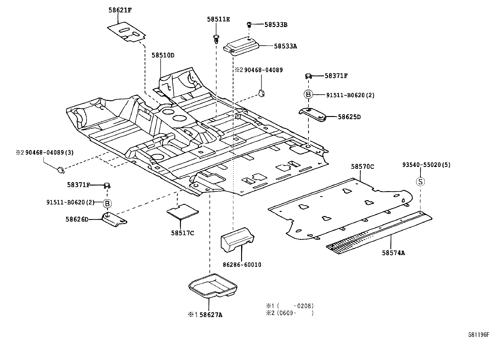  LX470 |  FLOOR MAT SILENCER PAD