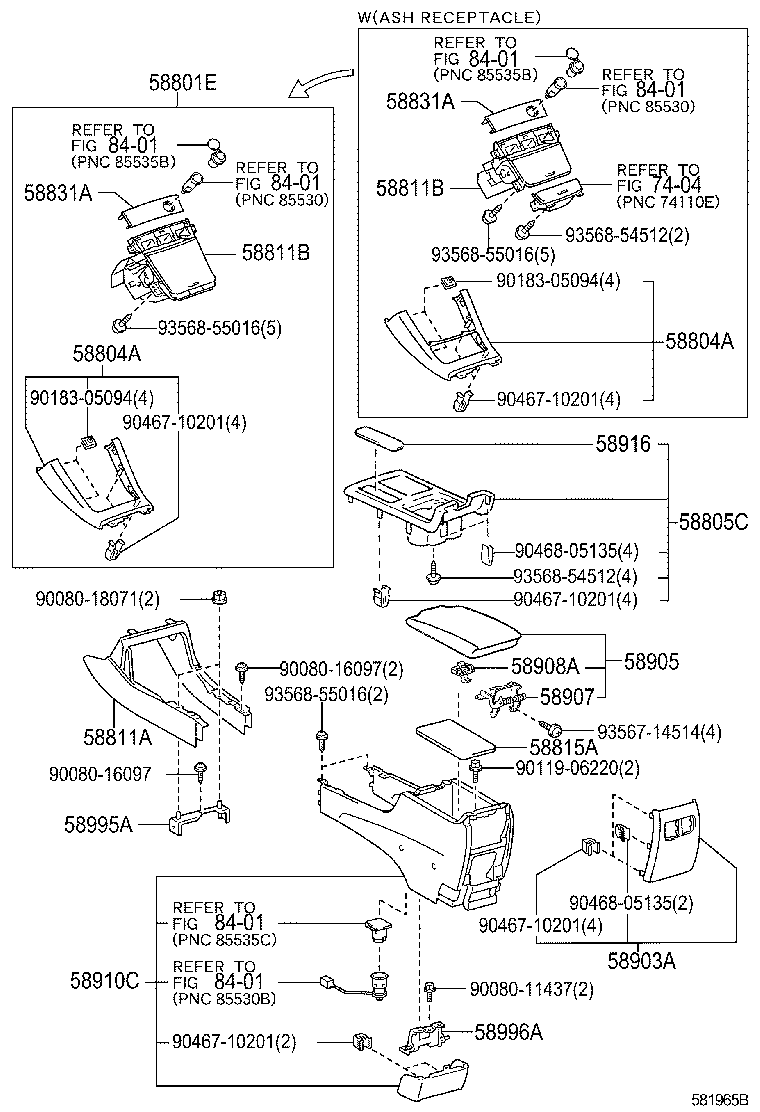  CAMRY NAP |  CONSOLE BOX BRACKET