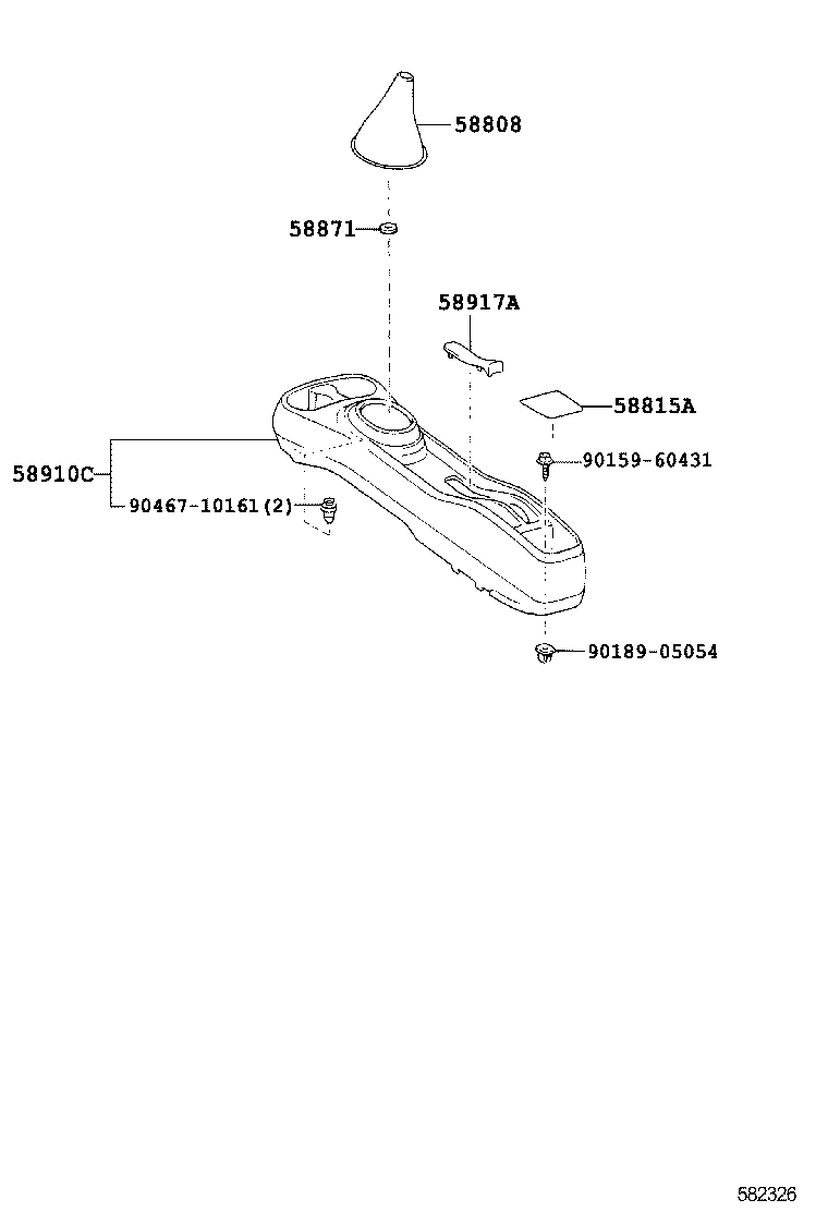  SCION XB |  CONSOLE BOX BRACKET