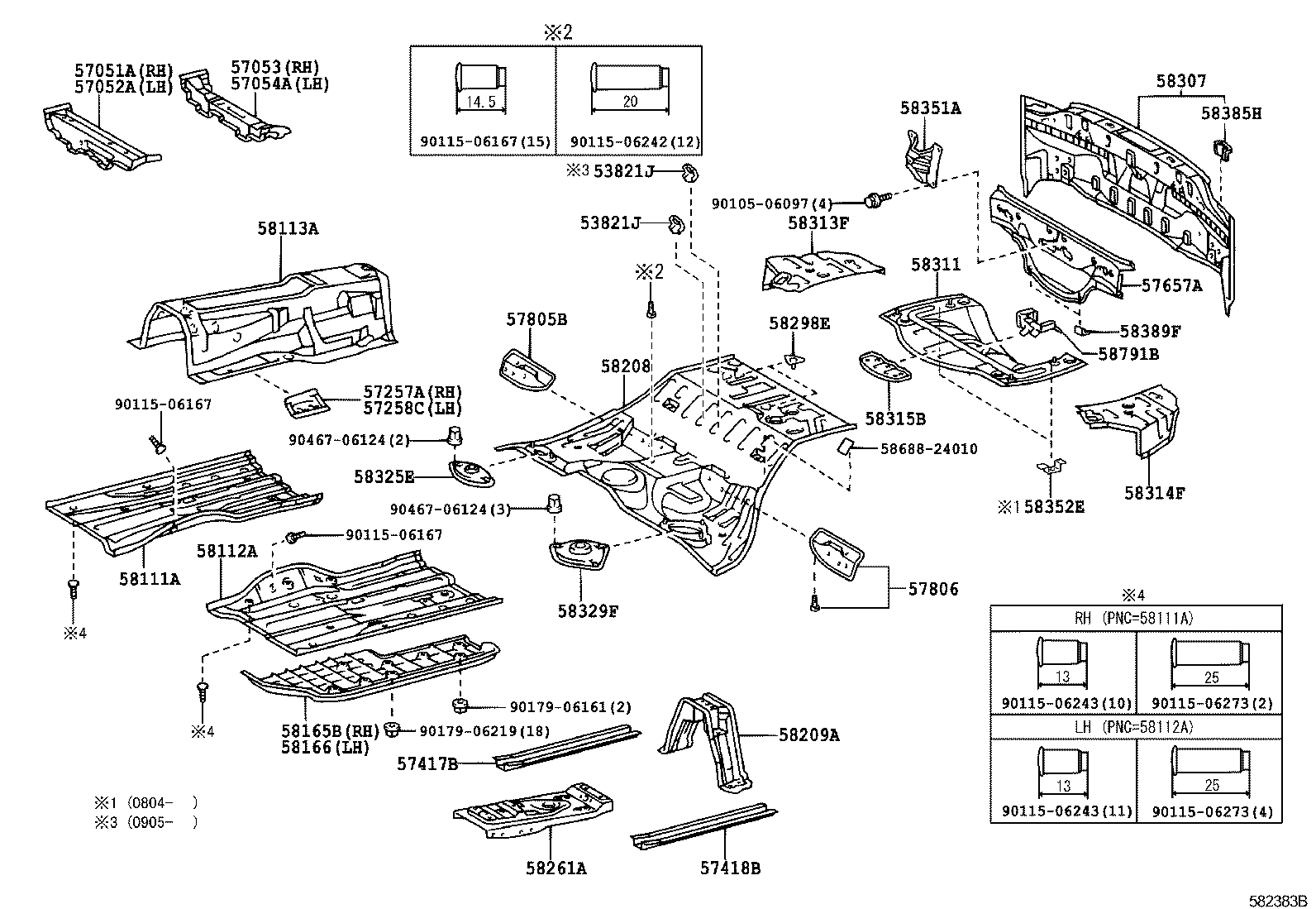  SC430 |  FLOOR PAN LOWER BACK PANEL