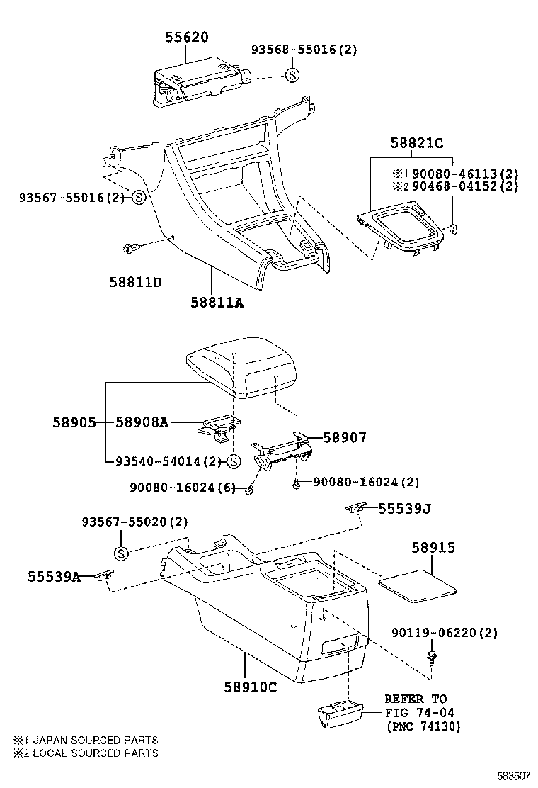  CAMRY NAP |  CONSOLE BOX BRACKET