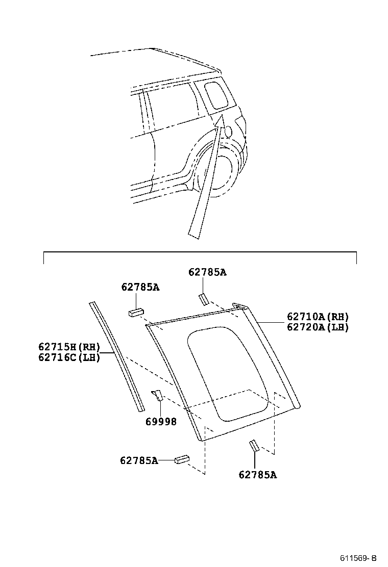  SCION XA |  QUARTER WINDOW