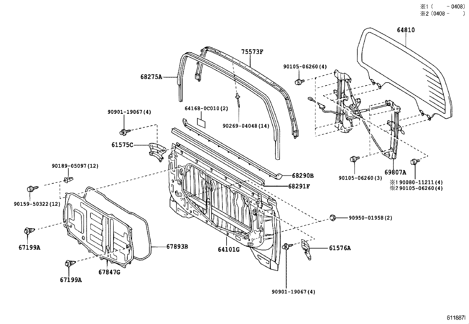  TUNDRA |  ROOF PANEL BACK PANEL