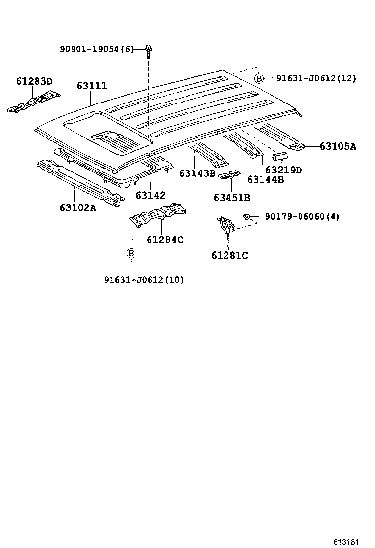  LAND CRUISER 100 |  ROOF PANEL BACK PANEL