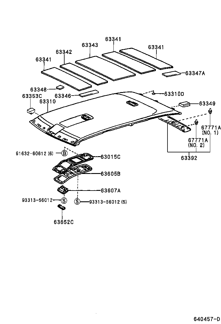  LX470 |  ROOF HEADLINING SILENCER PAD