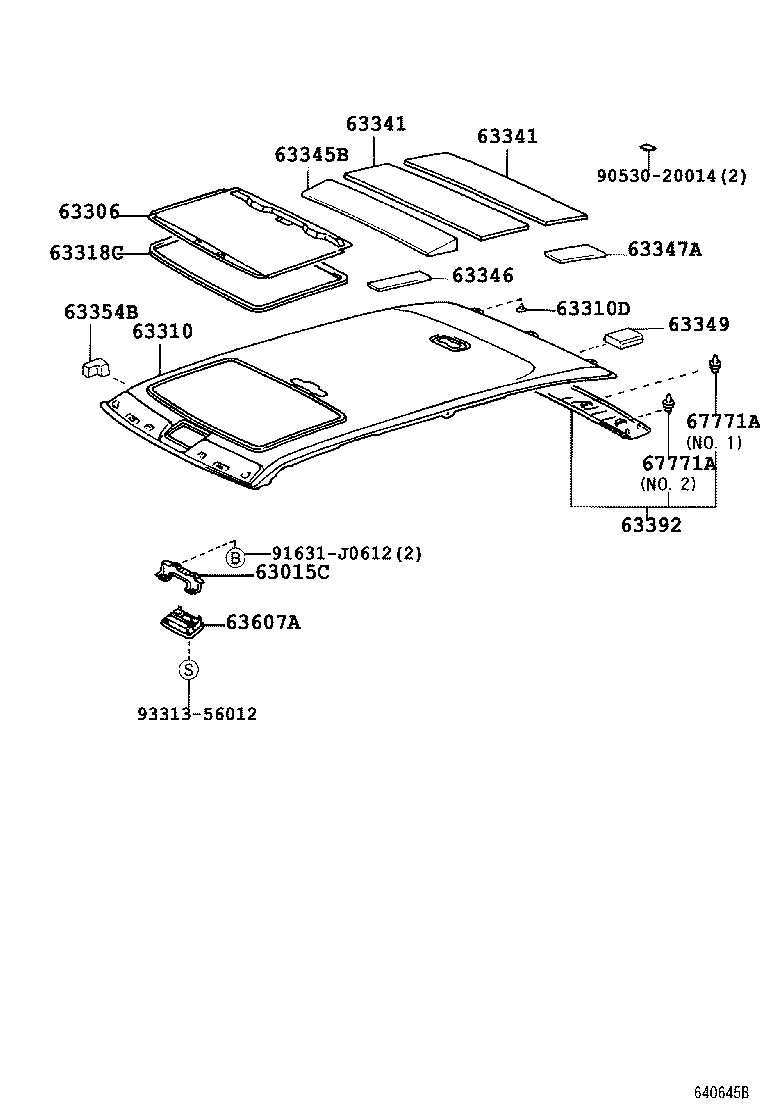  LX470 |  ROOF HEADLINING SILENCER PAD