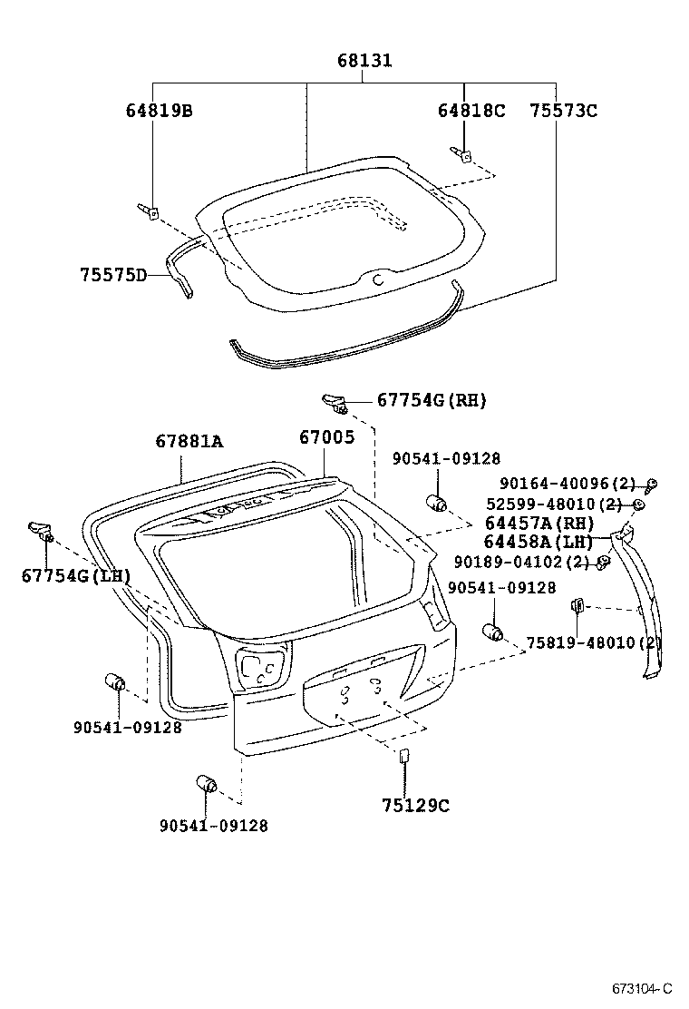  RX400H |  BACK DOOR PANEL GLASS