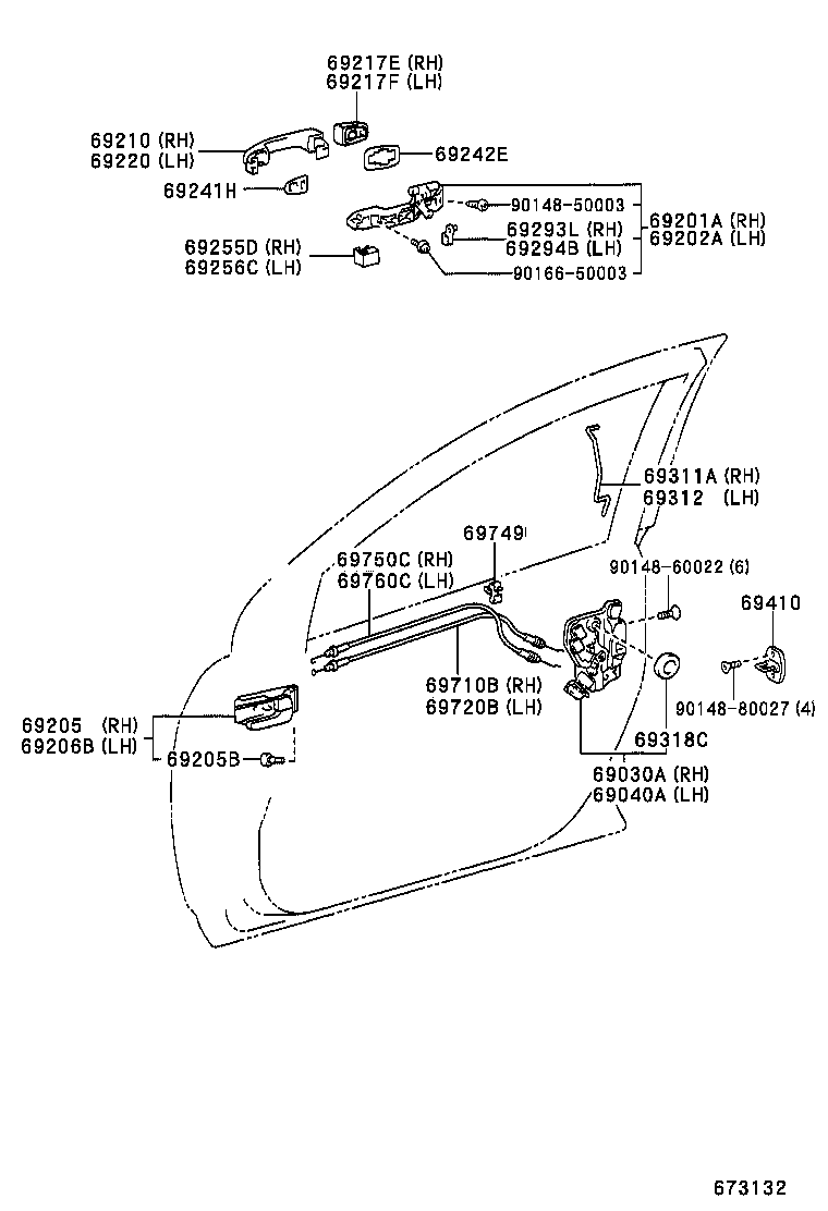  SCION XA |  FRONT DOOR LOCK HANDLE