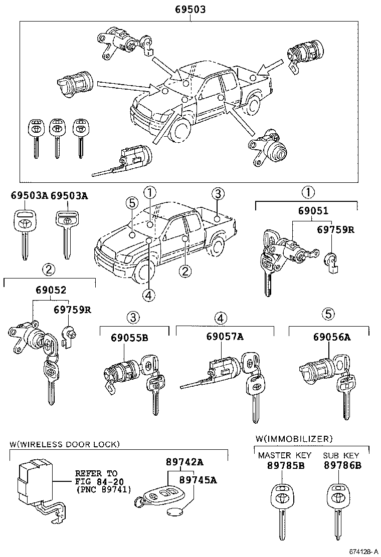  TUNDRA |  LOCK CYLINDER SET