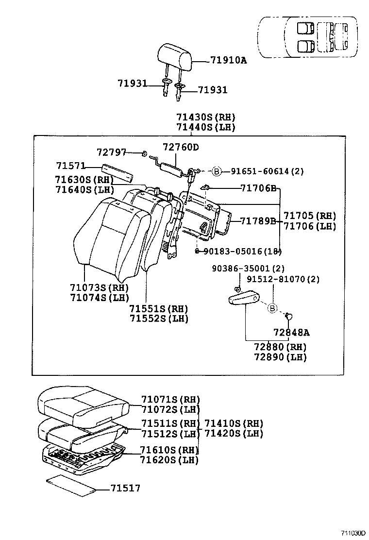  LAND CRUISER 100 |  SEAT SEAT TRACK