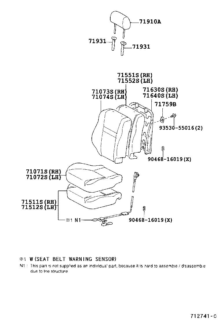  SCION XB |  FRONT SEAT SEAT TRACK