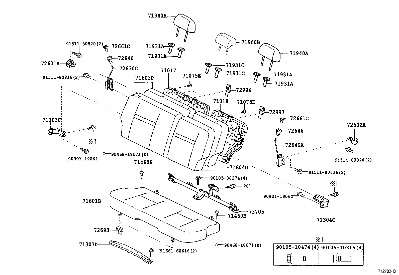  SCION XA |  REAR SEAT SEAT TRACK