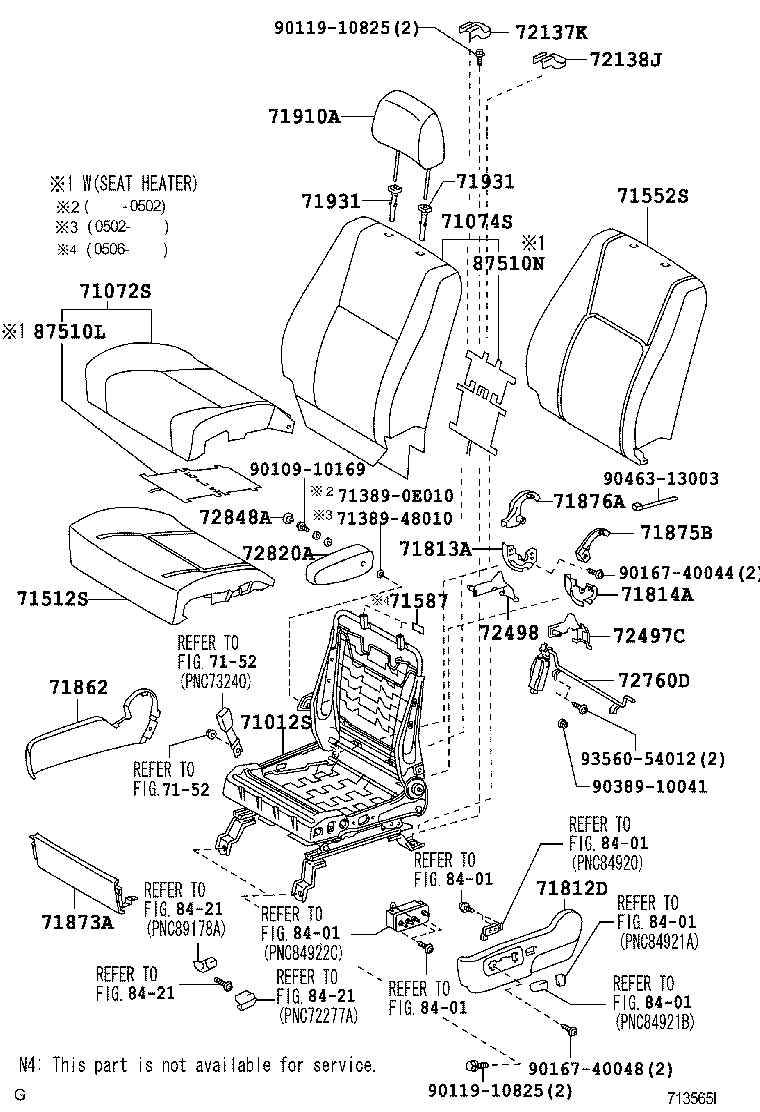  TUNDRA |  SEAT SEAT TRACK