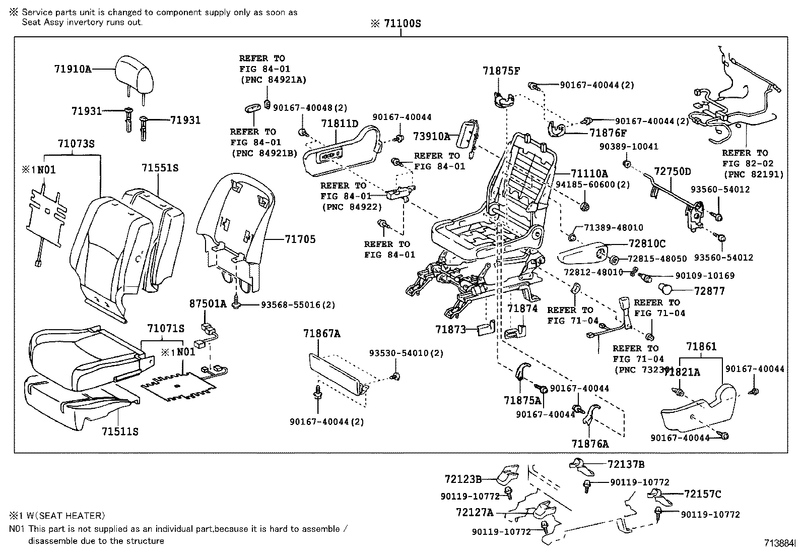  RX400H |  FRONT SEAT SEAT TRACK