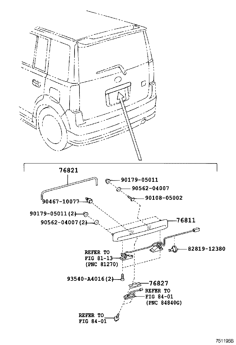  SCION XB |  REAR MOULDING