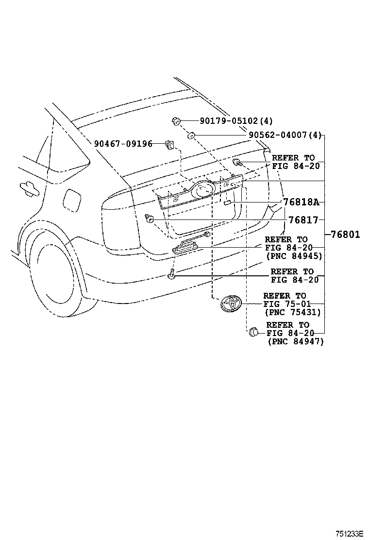  PRIUS |  REAR MOULDING