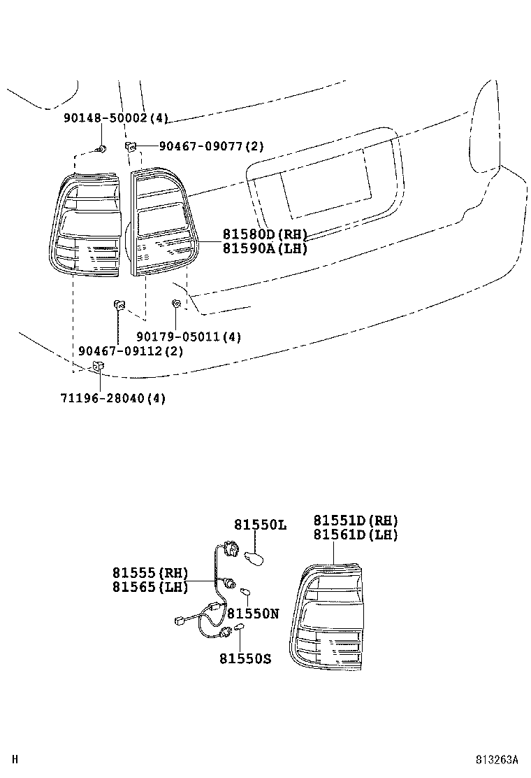  LAND CRUISER 100 |  REAR COMBINATION LAMP