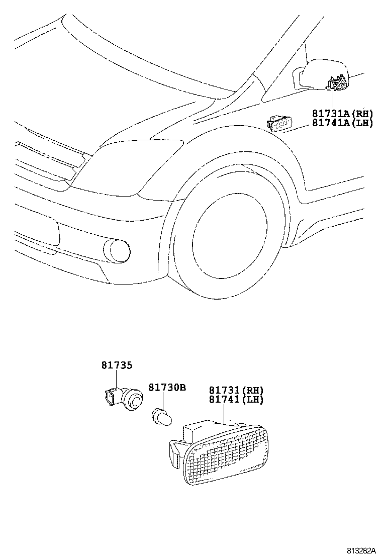  SCION XA |  SIDE TURN SIGNAL LAMP OUTER MIRROR LAMP