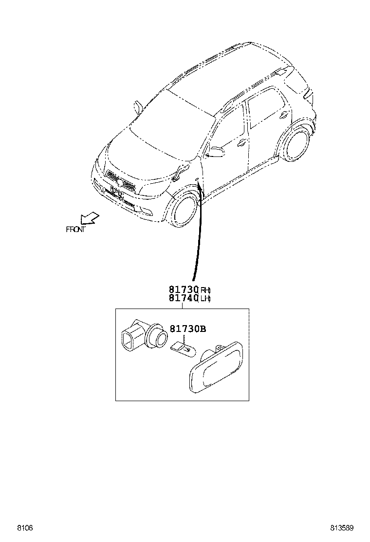  RUSH |  SIDE TURN SIGNAL LAMP OUTER MIRROR LAMP