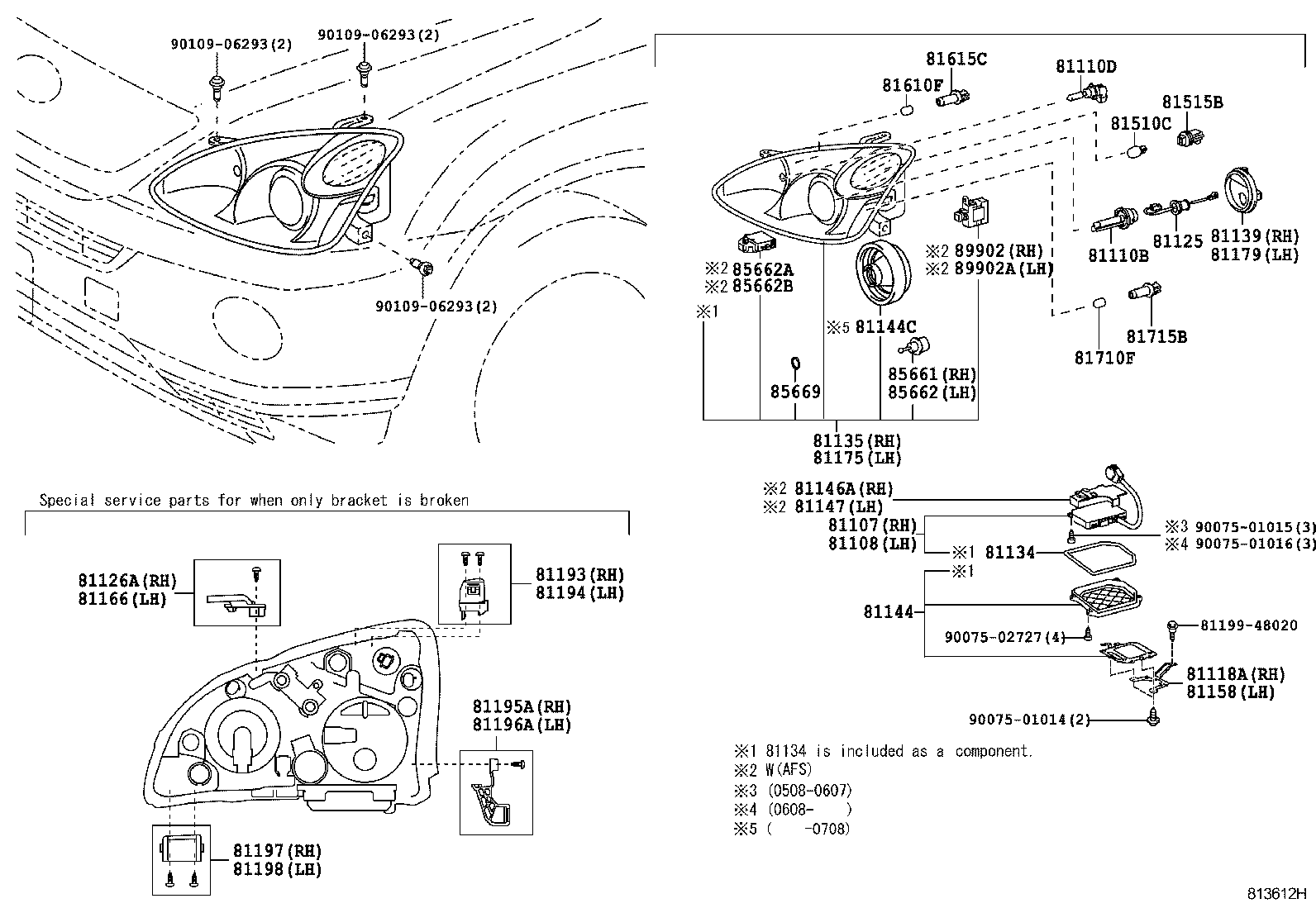  RX400H |  HEADLAMP