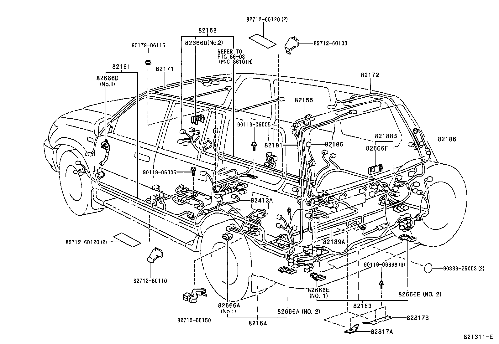  LAND CRUISER 100 |  WIRING CLAMP