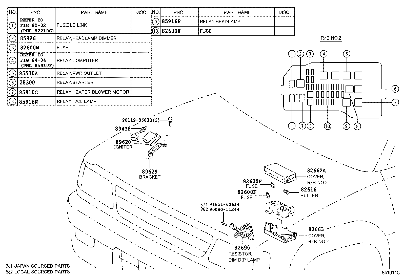  TACOMA |  SWITCH RELAY COMPUTER