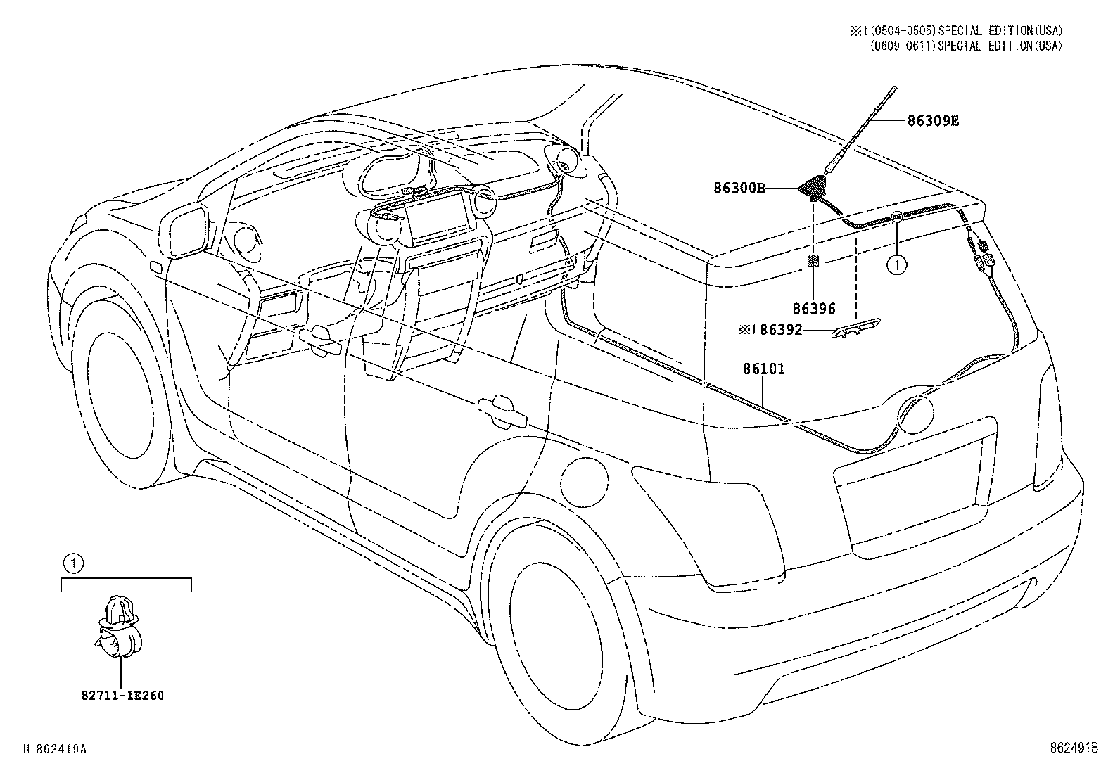  SCION XA |  ANTENNA