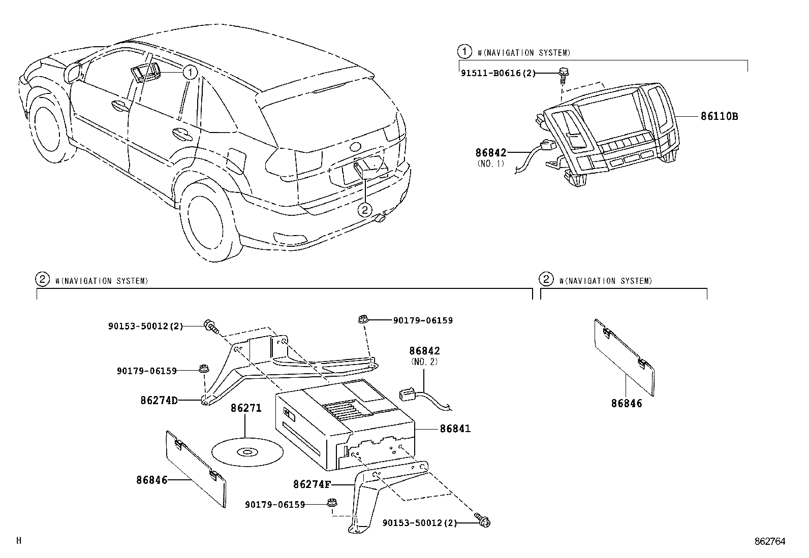  RX400H |  NAVIGATION FRONT MONITOR DISPLAY