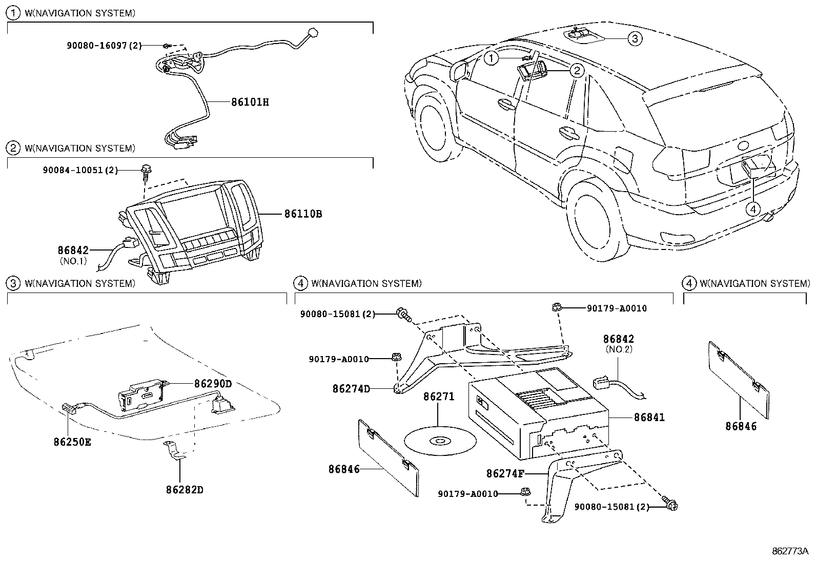  RX330 350 NAP |  NAVIGATION FRONT MONITOR DISPLAY